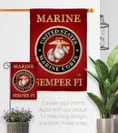 Breeze Decor FK108057-BO Marine Corps Americana Military Decorative Vertical Kit, 1 x House & 1 x Garden Flags, Thick Fabric by GreenHaven Gardens