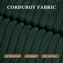 Modular Sectional Sofa with L-Shape Chaise,Cloud Sectional Modern Sleeper Couch with Deep Seat,Sponge Compression Sofas No Assembly Required (Green-Corduroy Fabric) 1PCS by CozyNest Decor