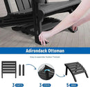 Adirondack Ottoman, HDPE Plastic Adirondack Footstool, All Weather Foot Rest for Adirondack Chair, Outdoor Footrest for Patio,Backyard, Lawn, Fire Pits, Black by CozyNest Decor