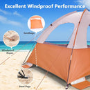 NXONE Beach Tent Sun Shade Shelter for 3/4/6 Person Person with UV Protection, Extended Floor, 3 Mesh Roll Up Windows & 8.0/8.5mm Fiberglass Rods丨Carry Bag Included by TinyTreasures Baby Boutique