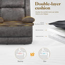 Recliner Chair for Adults, Oversized Manual Pull Tab Reclining Chair, 2-Tier Cushions, Minimalist Style Single Sofa for Living Room, RV (Polished Microfiber) by CozyNest Decor