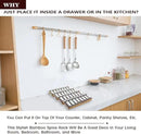 Bamboo Spice Rack Drawer Organizer - 8 Pieces Set- 7" Wide Per Piece - Combine Pieces Into 14" Wide Rack (7" or 14") by CozyNest Decor
