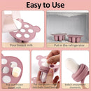 Silicone Baby Fruit Food Feeder & Mini Freezer Nibble Tray, Breastmilk Popsicle Molds for Baby Teething Relief, BPA Free Silicone Teething Toys Feeder for Safe Infant Self Feeding, Extra Food Pouches by TinyTreasures Baby Boutique