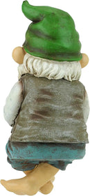 Design Toscano Ziggy with Fishing Pole Garden Gnome Indoor/Outdoor Shelf Sitter Statue, 9 Inch Tall, Cast Stone Resin, Full Color Finish by GreenHaven Gardens