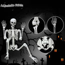 Lodou 5.4Ft Posable Life Size Human Adult Skeletons Plastic Human Bones with Movable Joints for Halloween Decoration by GreenHaven Gardens