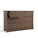 Storkcraft Crescent 6 Drawer Double Dresser (Hazelnut) – GREENGUARD Gold Certified, Nursery Dresser for Kids Bedroom by TinyTreasures Baby Boutique