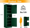 Tall Narrow Storage Cabinet 66.93" H Tall Bathroom Cabinet Metal Pantry Cabinets, 4 Adjustable Shelves for Kitchen, Home Office, Living Room, Dinning Room (20 inches Wide Green) by CozyNest Decor
