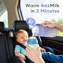 Portable Bottle Warmer for Travel, Dual Heating Modes for Breastmilk & Water On The Go, Portable Bottle Milk Warmer with Fast Heating & Long Battery Life, 10 Ounces Large Capacity (Purple) by TinyTreasures Baby Boutique