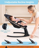 LAREX Baby Swing to Toddler Electric Infant Swing Portable for Newborn Boy Girl, 5 Sway Speeds with Remote Control, 12 Preset Melodies and Bluetooth, 0-6 Months Max 20 Lbs (2024 Model-Black) by TinyTreasures Baby Boutique