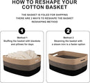 Large Storage Basket for Organizing, Woven Rope Basket for Shelves, Closet Organizer Bins for Clothes, Blanket, Toys, Baby Nursery Storage, 17.7" x 13" x 7.87", 2 Packs Black & Brown by TinyTreasures Baby Boutique