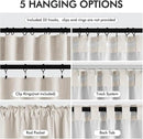 MIULEE 100% Blackout Curtains 84 Inch Long 2 Panels for Bedroom, Thick Luxury Faux Linen Black Out Curtain Room Darkening Back Tab Pleat Window Textured Drapes with Hooks for Living Room, Ivory