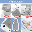 Baby Bath Support,Ideal for Babies Less Than 6 Months Old,with Thermometer-Adjustable Slope Newborn Bathtub, Baby tubs for Baby tubs for Newborn Essentials Must Haves (Pink) by TinyTreasures Baby Boutique
