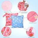 2pcs Cloth Diaper Wet Dry Bags, Waterproof Reusable Wet Bag with 2 Zipper Pockets & Handle, Washable Laundry Bags for Baby Adult Clothes Travel Beach Pool Daycare Yoga Gym Exercise Swimsuits, by TinyTreasures Baby Boutique