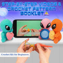 ekaus Crochet Kit for Beginners, Crochet Kit with Step-by-Step Video Tutorials, Crochet DIY Knitting Supplies for Adults Kids, Crochet Aliens(45%+ Yarn) by TinyTreasures Baby Boutique