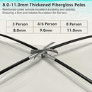 WhiteFang Beach Tent Anti-UV Portable Sun Shade Shelter for 3/4/6/8 Person, Extendable Floor with 3 Ventilating Mesh Windows Plus Carrying Bag, Stakes and Guy Lines by TinyTreasures Baby Boutique