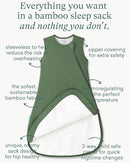 Supersoft Sleep Sack 1.0 TOG, Premium Bamboo Viscose Baby Sleeping Bag 2-Way Zipper Sleep Sack Baby Wearable Blanket by TinyTreasures Baby Boutique