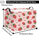HIYAGON Rectangular Baby Girl Basket Kids Baby Storage Basket Toy Storage Bin Organizer Box Room Decor(Strawberry) by TinyTreasures Baby Boutique