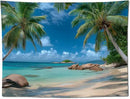 keowhsf Beach Summer Ocean Tapestry – Tropical Palm Trees Wall Hanging Decor with Blue Sky and Seaside Scenery, Nature Landscape Tapestry for Bedroom Living Room Dorm by CozyNest Decor