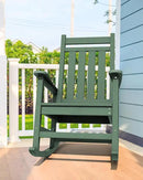SERWALL HDPE Rocking Chair, Outdoor Rocking Chair for Adults, All Weather Porch Rocker for Lawn Garden, Green by GreenHaven Gardens