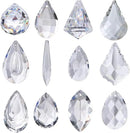 H&D Pack of 12 Clear Crystal Chandelier Lamp Lighting Drops Pendants Balls Prisms Hanging Glass Prisms Parts Suncatcher Home/House Decor by GreenHaven Gardens