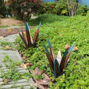 Metal Agave Plant Garden Art, 2 Pack Big Tequila Rustic Sculpture, Rustic Metal Agave Plants Garden Lawn Home Ornaments, for Yard Stakes, Garden Figurines, Outdoor Patio (2 PCS Colorful with Light) by GreenHaven Gardens