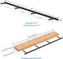 Hidden Shelf Brackets ， Floating Shelf Bracket ( Additional Brackets -NO Kits) 53 Inch -2 Pcs by CozyNest Decor