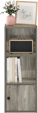 Furinno Luder Shelf Bookcase with 1 Door Storage Cabinet, French Oak by TinyTreasures Baby Boutique