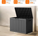 45 Gallon Resin Deck Box, Lockable Patio Outdoor Storage Box for Furniture, Garden Tools and Tools Storage, Waterproof Outside Storage Boxes - Black by GreenHaven Gardens
