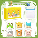 Animal Soft Gel Stacking Block Set Soft Silicone Baby Blocks Toys for 18 Months to 3 Years Old Early Learning Touch Bath Educational Toys with Numbers Animals Fruits Texture by TinyTreasures Baby Boutique
