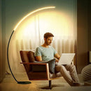 NUÜR Arc Floor Lamp, 67" Tall Black Gold LED Modern Standing Floor Lamp with Remote Control, Arched Bright Floor Lamps for Living Room Bedroom Office Home (Black) by CozyNest Decor