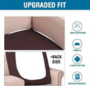 H.VERSAILTEX Super Stretch Individual Chaise Cover Sectional Couch Covers for L Shaped Sofa Both Left/Right Featuring Thick Jacquard Textured Twill Fabric (1 Piece Chaise Cover Large, Chocolate) by CozyNest Decor