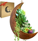 Hanging Moon Planter - Moms Day Gifts for Women - Moon Room Decor - Unique Planters for Succulents,Air Plant, Cactus, Artificial Plants- Plant Lover Gifts - Boho,Hippie, Witchy, Birthdays Gifts by GreenHaven Gardens