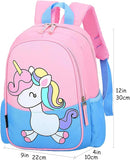 12 Inch Kids Small Toddler Preschool Travel Backpack Cool Cute Cartoon Daypack (Little Blue Unicorn) by TinyTreasures Baby Boutique