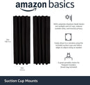 Amazon Basics Portable Blackout Curtain Shade with Suction Cups, 50"W x 78"L, 2-Pack, Black by TinyTreasures Baby Boutique