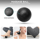 5 in1 Foam Roller Set for Deep Tissue Muscle Massage, High Density Fitness Exercise Foam Roller, Massage Roller, Massage Ball, Resistance Band, for Whole Body (Black) by CozyNest Decor