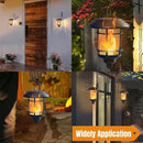 Dynaming Solar Flame Wall Lanterns, Outdoor Solar Wall Hanging Lights, Flickering Flame LED Lights Auto On/Off Wall Mounted Sconce Lights with Hooks, Waterproof for Garage Stair Patio Porch, 2 Pack by CozyNest Decor