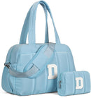 Duffle Bag, Weekender Bags for Girl，Monogrammed Gifts for Woman-Initial Overnight Bag with Wet Pocket，Lightweight Dance Bags Personalized Gymnastics bag with Makeup Pouch by TinyTreasures Baby Boutique