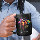 Personalized Choose Name Ladybug Coffee Mug, Colorful Ladybug Animal Design Cup, Customized Ladybug Lover Ceramic Mug, Gift For Christmas, Custom Animal Black Cup 11oz 15oz, Ladybug Mug by CozyNest Decor