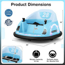 GLACER 12V Bumper Car, Electric Kids Bumper Car w/Parental Remote, 3-Speed, 360°Spin, Music, LED Light, Battery Ride on Bumper Car w/Dual Joysticks, Baby Bumper Car for Toddlers 18 Months+ (Blue) by TinyTreasures Baby Boutique