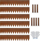 Worth Garden 6 Pack Cor-Ten Steel Landscape Edging w/Rust Patina Finish - 40" L x 8" H Strips - Hammer-in 14-Gauge Metal Corten Edging Border w/ 7 Clips & Gloves - Edge for Lawn Yard (20Ft Total) by CozyNest Decor
