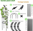 2 Pcs Garden Trellis for Climbing Plants, 6 Ft Rustproof Metal Pipe with Heavy Duty Plastic Coated, Garden Outdoor Indoor Potted Plant Support, Obelisk Garden Trellis for Climbing Vine by GreenHaven Gardens