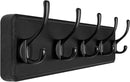 SKOLOO Rustic Wall Mounted Coat Rack, Pine Solid Wood Coat Hook Hanger - 5 Hooks for Hanging Clothes Robes Towels Coats by CozyNest Decor