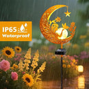 YJFWAL Garden Solar Fairy Lights Pathway Stake Lights Glass Globe with Moon Angel Decor, Gifts for Mom Grandma Friends, Outdoor Decor Light Waterproof for Walkway, Yard, Patio or Garden (Warm White) by CozyNest Decor