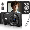 Digital Camera, Autofocus 48MP 4K Camera for Photography with 32GB Card, Portable Compact Point and Shoot Digital Camera for Teens Adult Beginner Kids with Metal Shell, 2000 mAh Battery by TinyTreasures Baby Boutique