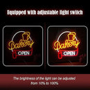 Dimmable Bakery Open Neon Sign USB Open Light Up Sign for Wall Decor Brighter LED Bakery Open Neon Light for Bakery Cake Shop Dessert House Business Decor(12.8 * 12.8 In) by CozyNest Decor