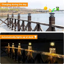 TWINSLUXES Solar Post Cap Lights Outdoor - Waterproof LED Fence Post Solar Lights for 3.5x3.5/4x4/5x5 Wood Posts in Patio, Deck or Garden Decoration Warm Light… (12 Pack) by GreenHaven Gardens