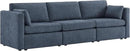 CHITA Oversized Modular Sectional Convertible Fabric Sofa Set, FSC Certified Extra Large Sectional Deep Seat Couch for Living Room,112 inch Width,3 Seat Modern Modular Sofa, Blue by CozyNest Decor