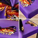 JQinHome Purple Halloween Chair Slipcover, Castle Chair Covers Set of 6, High Stretch Washable Chair Protector Cover for Dining Room, Kitchen,Home Party,Wedding Ceremony(Purple,6PC) by CozyNest Decor