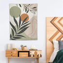 Abstract Bohemian Mid Century Tapestry, Tropical Leaves Modern Geometric Archway Minimalist Bohemian Botanical Aesthetic Wall Hanging, Sage Green Gold Home Decor Art for Bedroom 60x60 Inch by CozyNest Decor