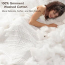 PHF 100% Cotton Waffle Blanket Oversized King 120"x120", Lightweight Breathable Extra Large 10'x10' Summer Blankets for Bed, Giant Big Luxury Aesthetic Woven Bedding for Home Decor, White by CozyNest Decor